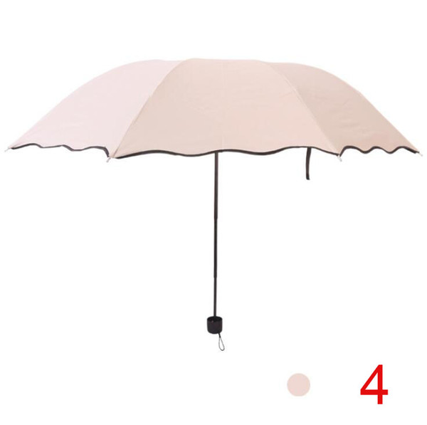 Umbrellas tri-fold umbrella Wave sunshade high quality Sunscreen black plastic Folding umbrella Creative arched sun umbrellas