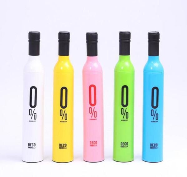 Personalized Design Clear Rain Umbrellas Creative Wine Bottle Vase Umbrella Personalized Wine Bottle