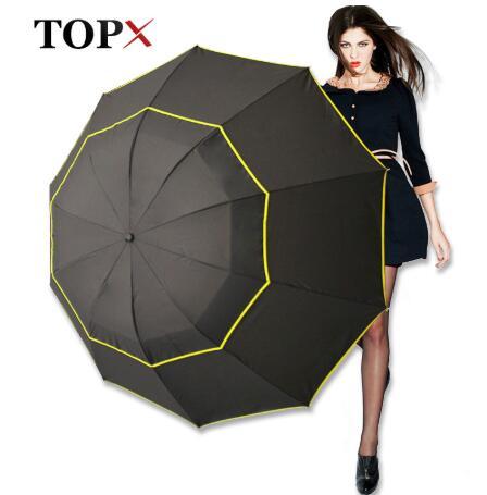 130cm Big Top Quality Umbrella Men Rain Woman Windproof Large Paraguas Male Women Sun 3 Floding Big Umbrella Outdoor Parapluie