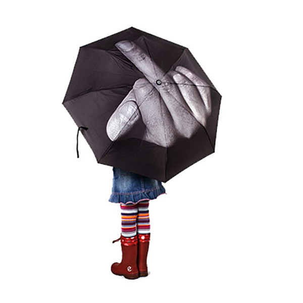 Windproof Folding Umbrellas Umbrella Rain Middle Finger Women Parasol Men Umbrella AS Gifts Guarda Chuva lkt075