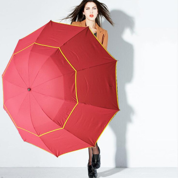 130cm Big Top Quality Umbrella Men Rain Woman Windproof Large Paraguas Male Women Sun 3 Floding Big Umbrella Outdoor Parapluie