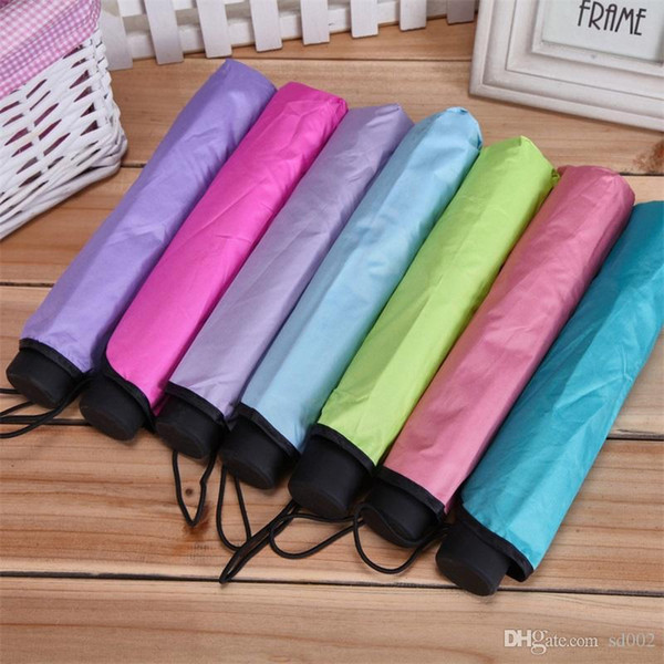 New Creative Travel Umbrellas Blossom In Water Colorful Three Folded Arched All Weather Umbrella With Coating