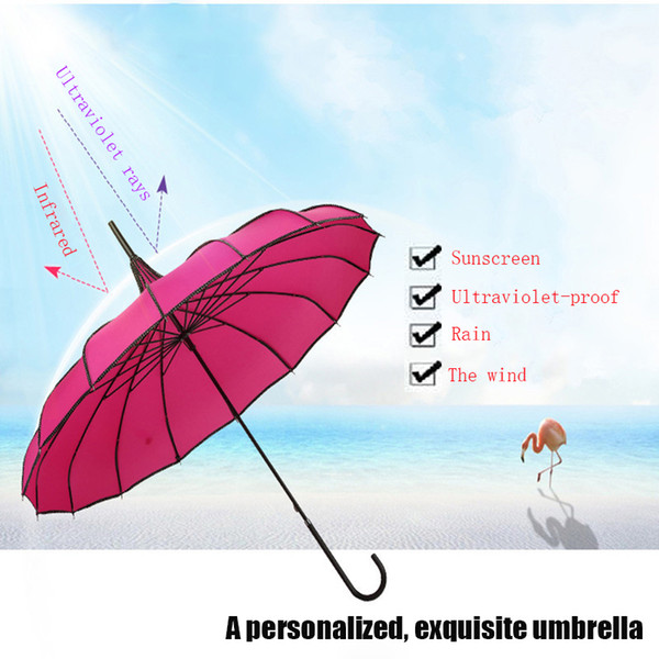 Umbrellas Of Pagoda Stype Windproof UV Protection folding Long handle Exquisite And Beautiful Portable Straight Outdoor umbrella