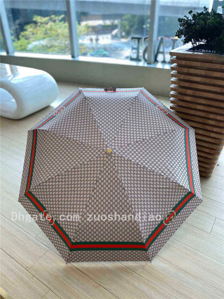 New Custom G Letter And Stripe Printing Umbrella Men And Women Umbrella Luxury Sun Umbrellas UV Protection Rain Umbrellas With Box