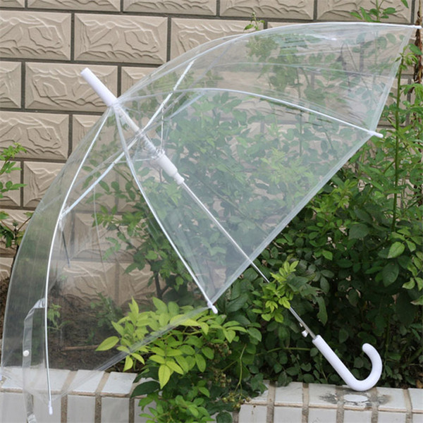 Transparent Clear Umbrella Dance Performance Long Handle Umbrellas Beach Wedding Colorful Umbrella for Men Women Kids HOT 2017