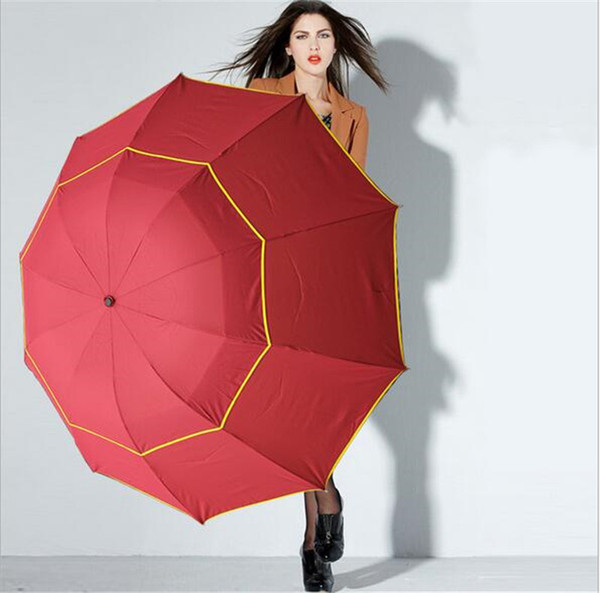 Folding Umbrellas Large Outdoor Umbrellas 130cm Big Umbrella Windproof Paraguas Women Men 3 Floding Sun Rain Umbrellas