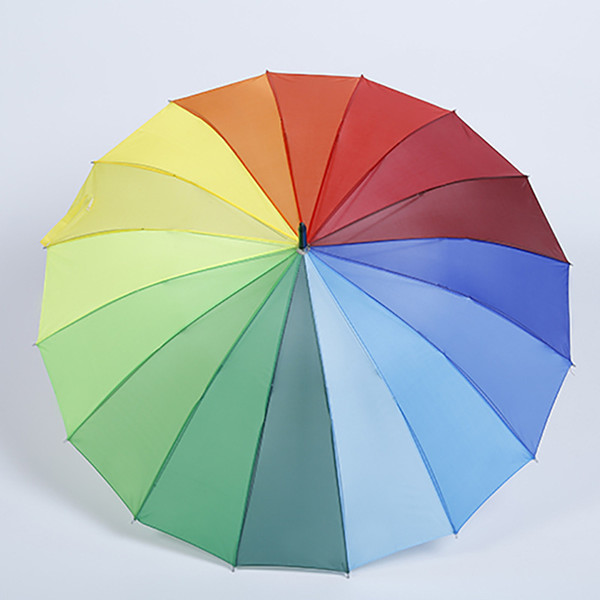 16K Rainbow Umbrella Explosion Creative Outdoor Couple Gift Umbrella Sun Protection Advertising Umbrella Custom Logol and Colors