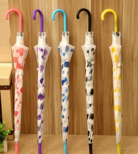 wholesale portable long handle transparent umbrella 8k accept advertisement customize mix colors A207