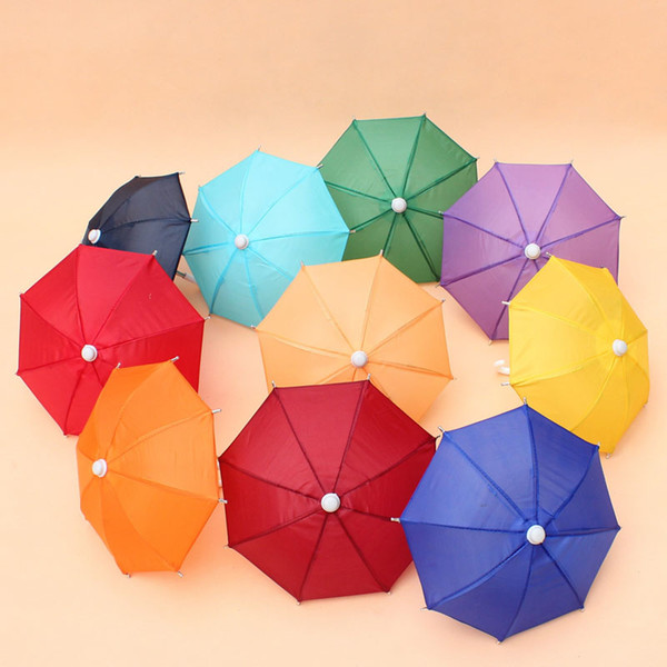 Umbrella Mini Children Cartoon Bumbershoot Toy Prop Decorative Umbrellas Candy Color Straight Shank Bending Handle Easy Carry ZA5797