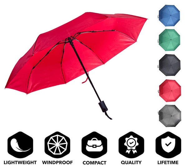 wholesale Fashion compact Automatic folding three folding umbrella men and women fine umbrella self-opening dual-use umbrella