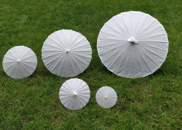 bridal wedding parasols White paper umbrella Chinese mini craft umbrella 5 radius:10,15,20,30,42cm wedding favor decoration