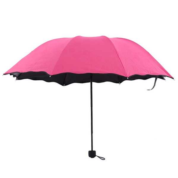 The Lotus Leaf Side All Weather Umbrella Blossom In Water Ultraviolet Proof Three Folded Umbrellas Originality Sunshade Good Quality 9 2hr W