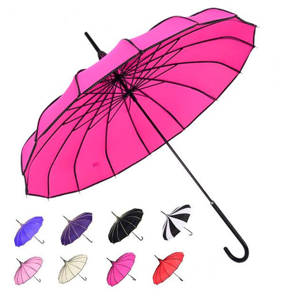 New arrival large long handle classical tower pagoda wedding parasol sunny rainy creative umbrella men for women female gift