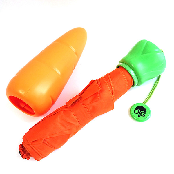 Creative children's vegetable folding umbrella carrot eggplant cute fashion gift umbrella