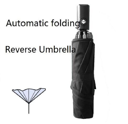 Free shipping hot summer Automatic reverse umbrella rolling over black coating high quality fast delivery shade