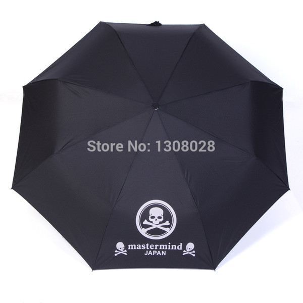 Wholesale-Japanese One Piece Skull Anime Mastermind Manual Three Folding Women Men Personalized Clear Rain Umbrellas For Sale