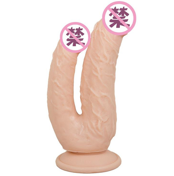 Explosion models Cangwu simulation penis size double head penis with suction cup female masturbation anal sex supplies