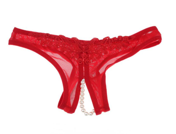 European and American sexy underwear sexy sexy underwear pearl lace open thong