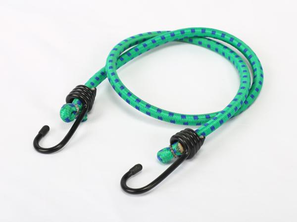 Factory Direct Luggage Packing Elastic Rope Bungee Cord Rubber Band Strap Binding Rope Tie-down Set with 2 Hooks 8mm Double Color