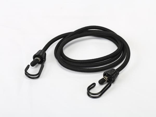 Factory Direct Bungee Cord Rubber Band Luggage Packing Strap Elastic Binding Rope Tie-down Set with 2 Hooks 8mm Single Color