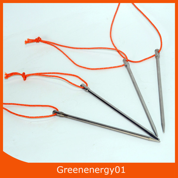 4pcs Titanium alloy 6al/4v Outdoor Camping Tent Canopy Pegs Hooks Stakes