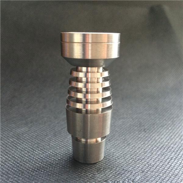 Grade 2 Titanium Nail for Both 14.5MM and 18.8MM Glass Water Bong Pipe 2 in 1 Titanium Nail Gr2 Domeless Titanium Nail for Smoking