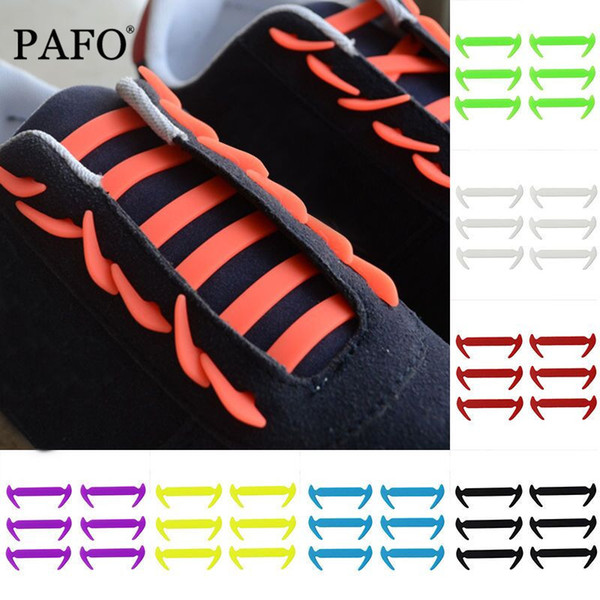 12pcs/lot Elastic Silicone Shoelaces For Shoes Special Shoelace No Tie Shoe Laces For Men Women Lacing Shoes Rubber Shoelace