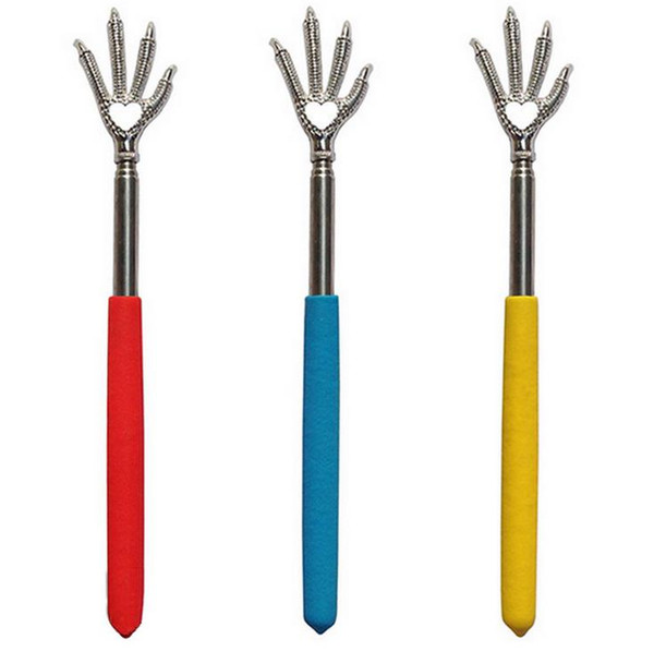 500PCS Convenient Claw Telescopic Ultimate Stainless Steel Back Scratcher extendible From 22 to 59cm Free shipping