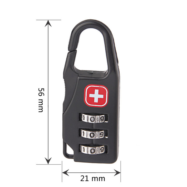 3 Digit Combination Password Lock - Small Size Zinc Alloy Security Lock Suitcase Luggage Lock Cupboard Cabinet Locker Resettable Padlock