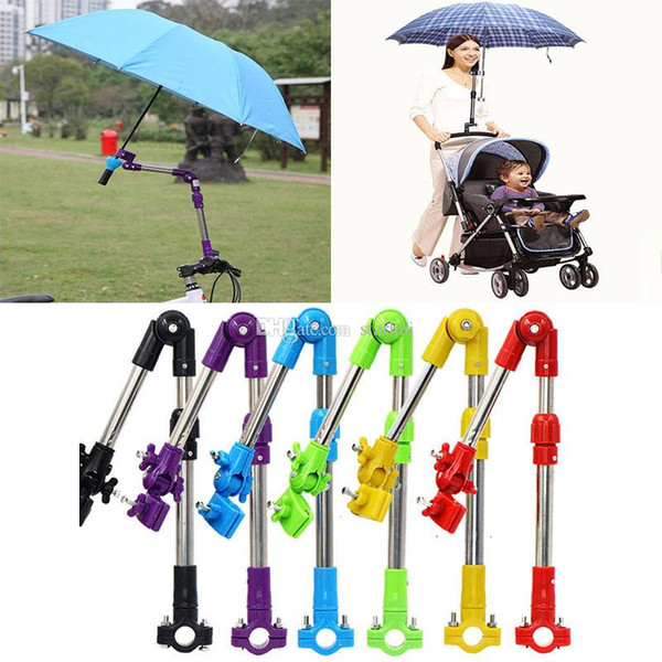 Umbrella Stand Adjustable Baby Stroller Support Structure Baby Car Holder Plastic Stroller Pram Umbrella Bar Stretch Stand 5 Color WX9-1152