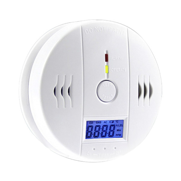 Household Carbon Monoxide Detector Honeycomb Briquet Alarm Device Coal Gas Warner Battery Powered White High Quality