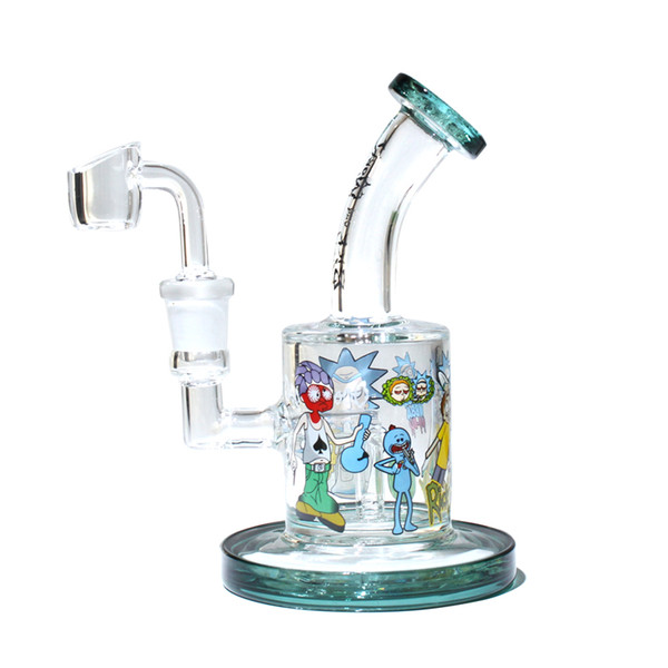 glass bong oil rig 5MM thickness banger nail glass bongs female joint 14.5MM bubbler dab rig