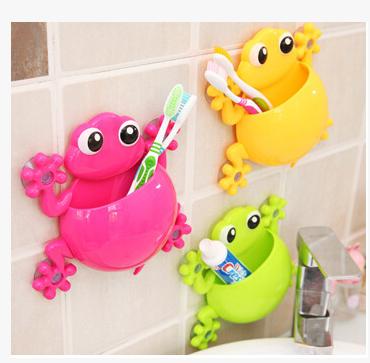 Kids Cute Wall Mount Stand Toothbrush Toothpaste Holder Organizer