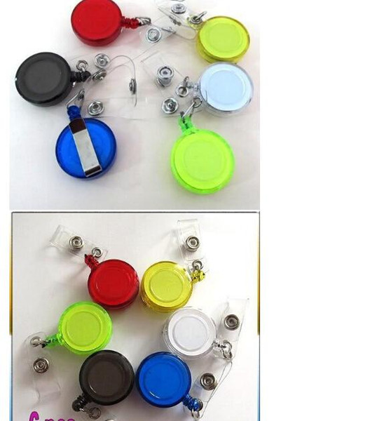 6 Pcs set Retractable Ski Pass ID Card Badge Holder Key Chain Reels With Metal Clip