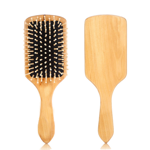 1 Comb Hair Care Brush Massage Wooden Spa Massage Comb 2 Color Antistatic Hair Comb Massage Head Promote Blood Circulation