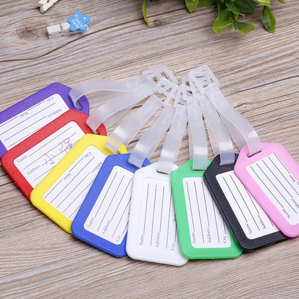 PVC Plastic Luggage Tag Holder Labels Strap Name Address ID Suitcase Bag Baggage Travel Luggage label boarding pass