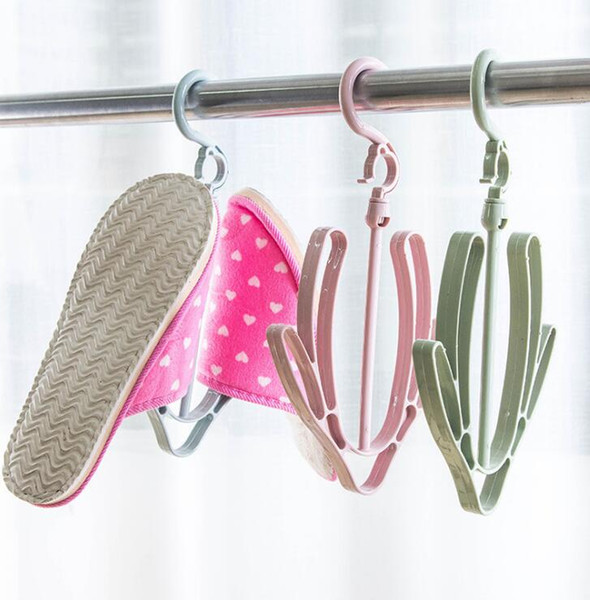 Double Hook Hanging Shoes Rotary Windproof Drying Rack Multi-functional Rack For Clothing Ties Hats Scarves Storage Rack