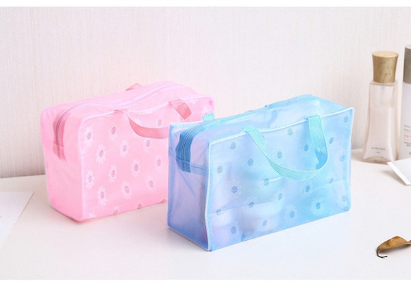 Waterproof Wash Case Small Fashion Makeup Cases 5 Colors Portable Women Cosmetic Bags Flower Painted Bag Free Shipping