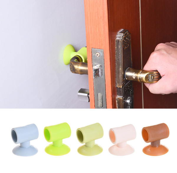 2019 Sucked Type Doorknob Wall Mute Crash Pad Cushion Cabinet Door Handle Lock Silencer Silicone Anti-collision House Door Stopper