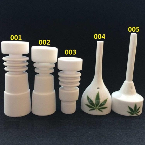 10 PCS 14mm 18mm domeless Ceramic Nails Male & Female joint Ceramic carb cap ceramic nail VS titanium nail Quartz nail