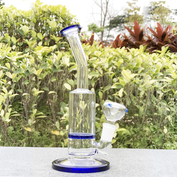 hot selling glass bongsr,glass oil pipes for smoking manufacturer direct sale,7.8Inch 5mm Thick blue Bong