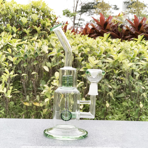 glass oil pipes for smoking manufacturer direct sale,9 Inch 5mm Thick green Glass Bong,free shipping