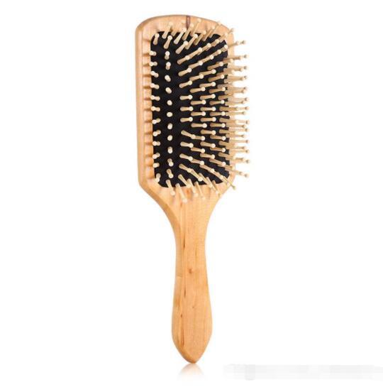 ACI-522 1 Comb Hair Care Brush Massage Wooden Spa Massage Comb 2 Color Antistatic Hair Comb Massage Head Promote Blood Circulation