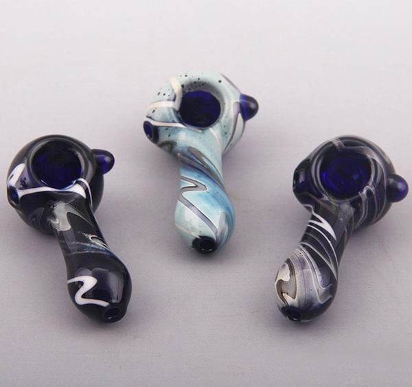 Cheap Mini Style Hand Spoon Pipes 30g Glass Dry Pipe for Smoking Glass Pipes Glass Bong Free Shipping