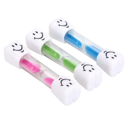 3 minutes toothbrush timer kids tooth brushing hourglass smile face children sand clock for tooth brush many color