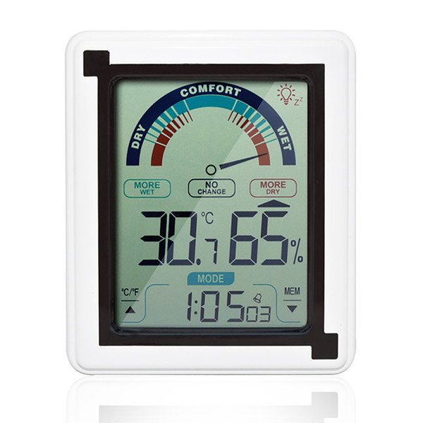 LCD Electronic Weather Clock Temperature Humidity Meter Indicator Thermometer