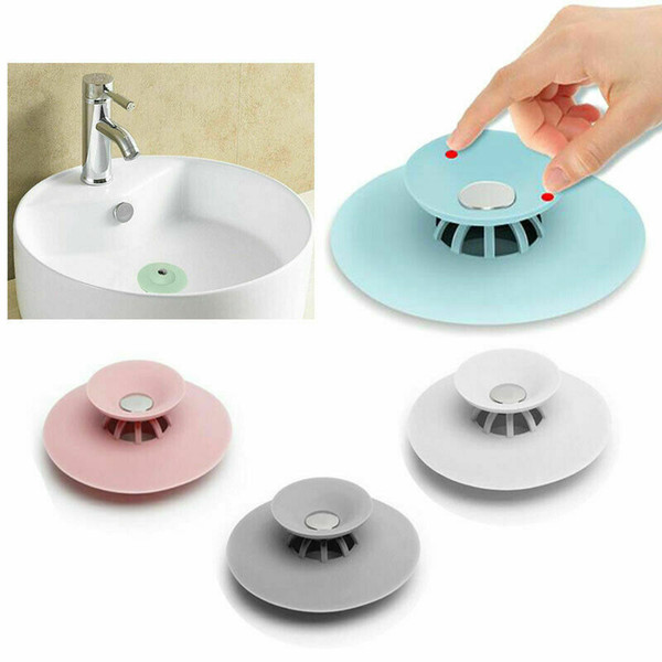 Bathroom Drain Hair Catcher Bath Stopper Plug Sink Strainer Filter Shower Covers TPR 5 Colors DEC497