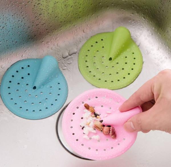 2019 candy color hair Catcher Bath Stopper Strainer Shower Cover Kitchen Bathroom Basin Sink Strainer Filter Drain Strainer