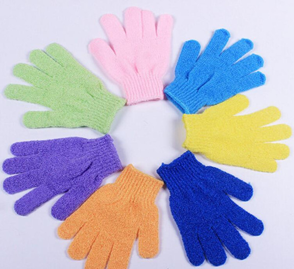 Shower Bath Gloves Exfoliating Wash Skin Spa Massage Scrub Body Scrubber Glove