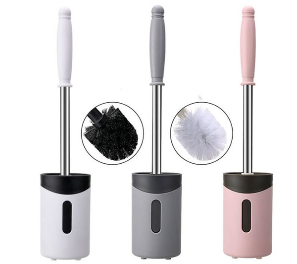 Bathroom Pendants Long Handle Cleaning Brushs Creative Wall Hanging Toilet Brush Holder Brush Paint Holder 3 color H189